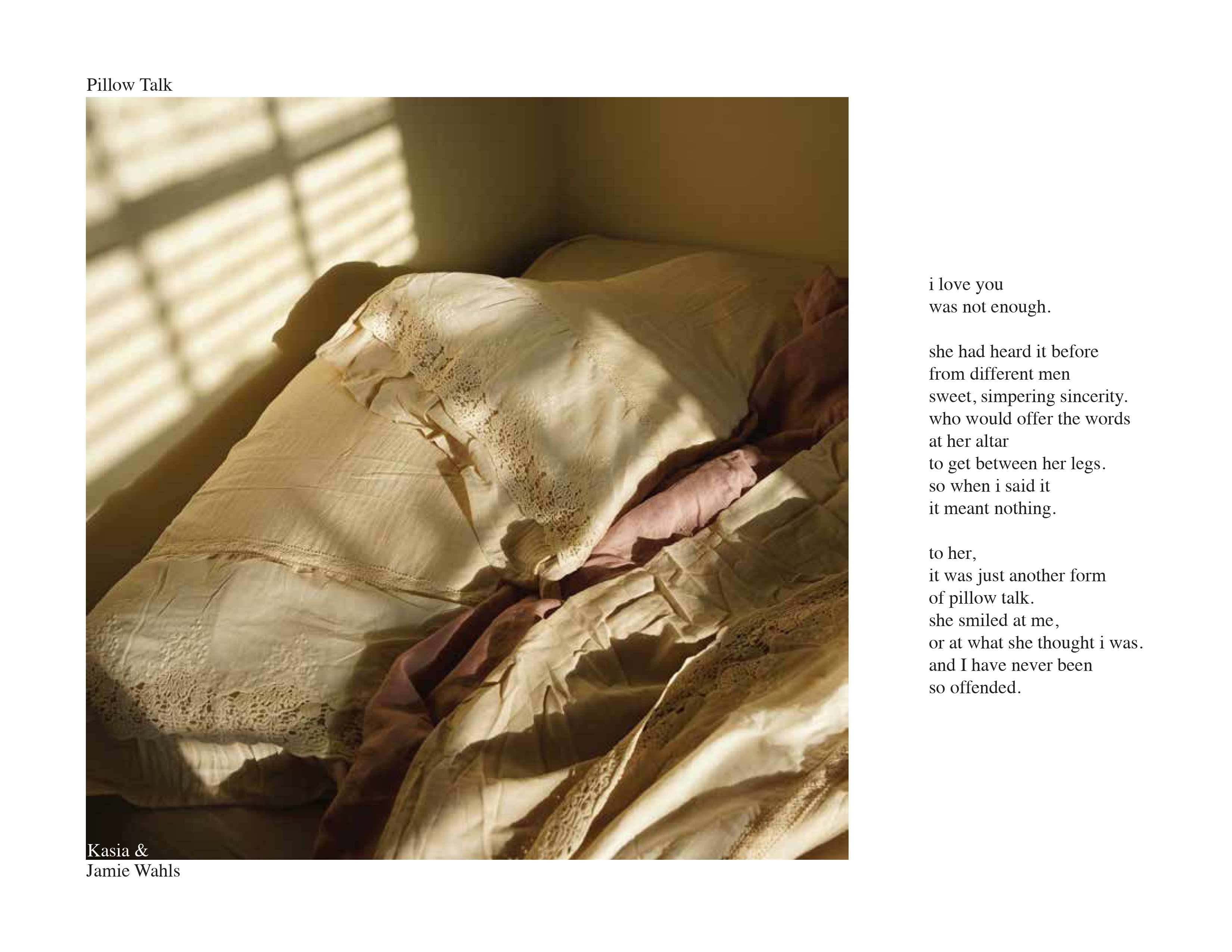 Pillow Talk image and poem