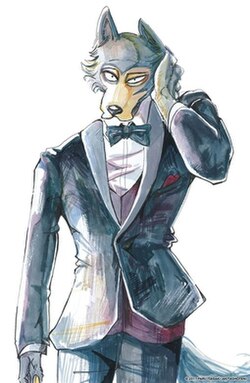 Legoshi, the wolf protagonist of Beastars